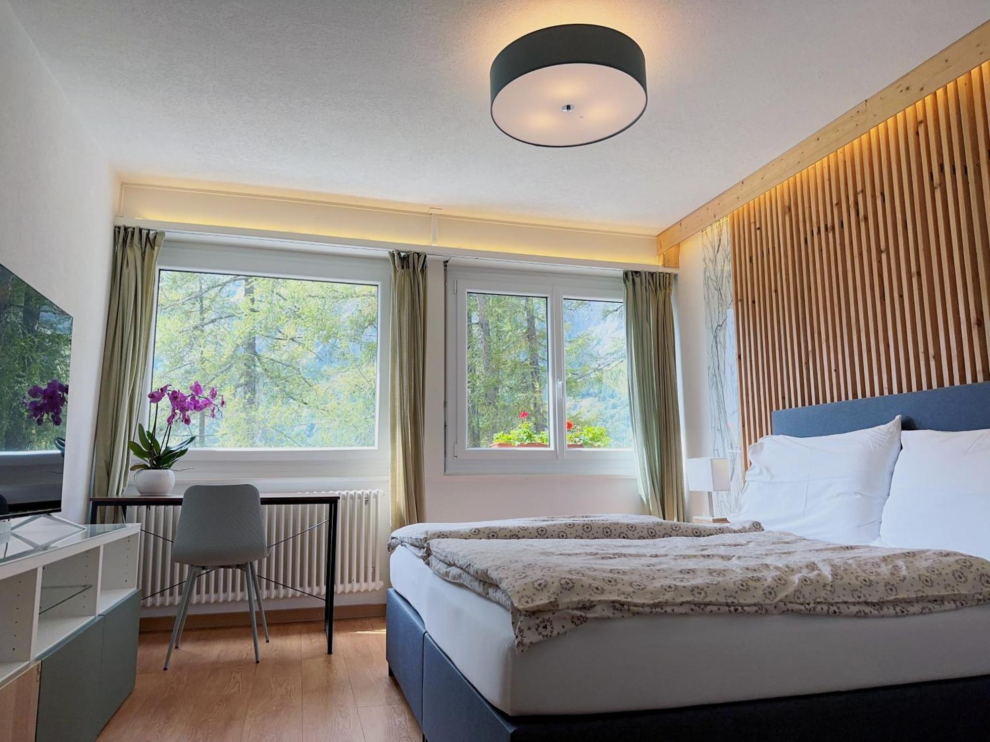 Center, Sauna, View - Haus Linaria Leukerbad Kamer foto